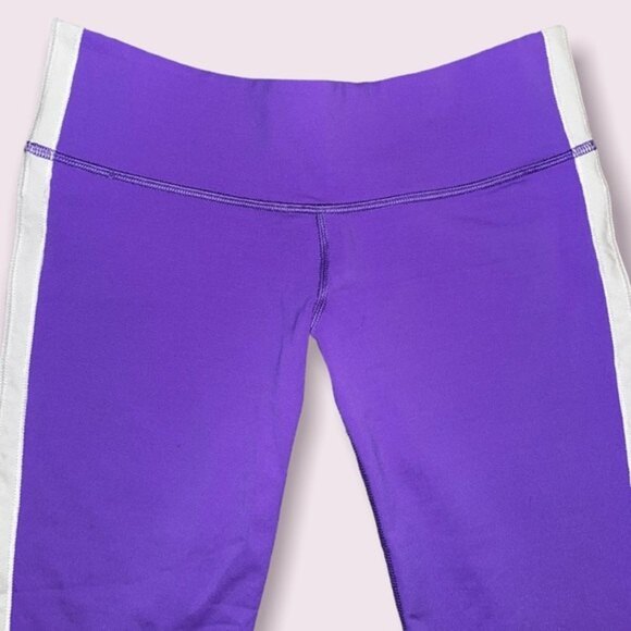 Lululemon Athletica Ignite Crop Power Purple Colorblock Leggings Womens - Picture 3 of 10
